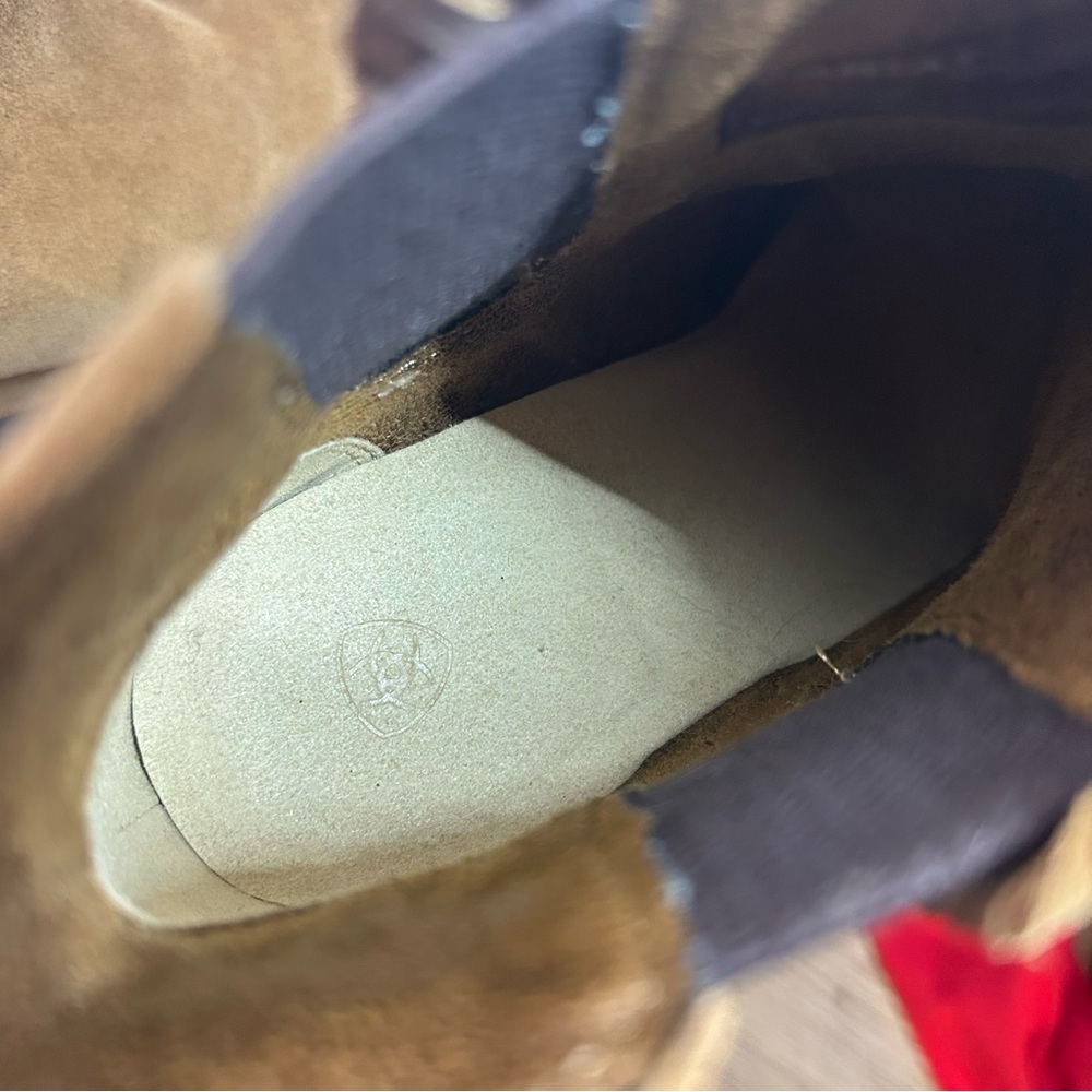 Ariat Women's Belle Stretchfit Wedge Bootie Western Boot Tan Suede Size 7 NEW - Picture 11 of 12